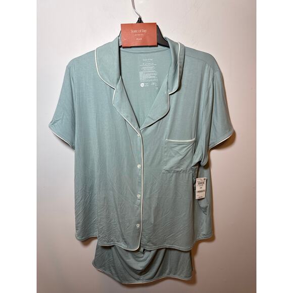 State of Day Intimates Women's Size 3X Plus Sleepwear Loungewear Set Blue - Picture 5 of 10